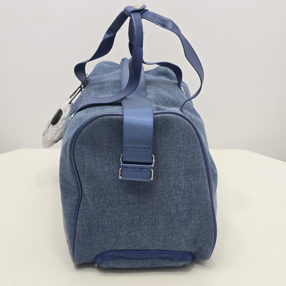 Disney Mickey Mouse Bioworld Wheeled Duffle Bag Set Blue Denim Style - Picture 3 of 13